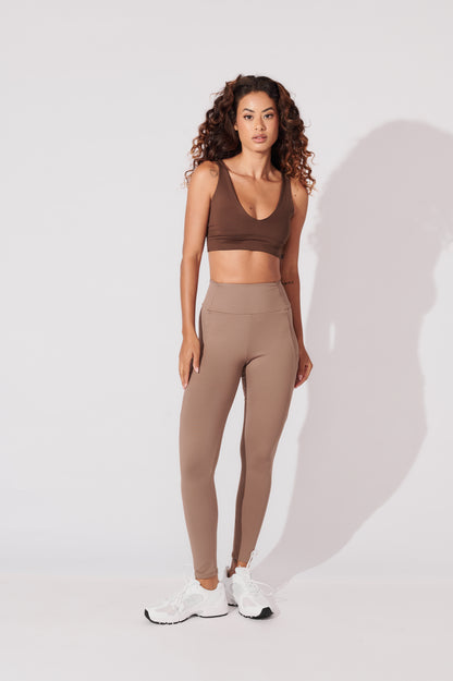 Calca Legging 6 Bolsos Marrom Cacau