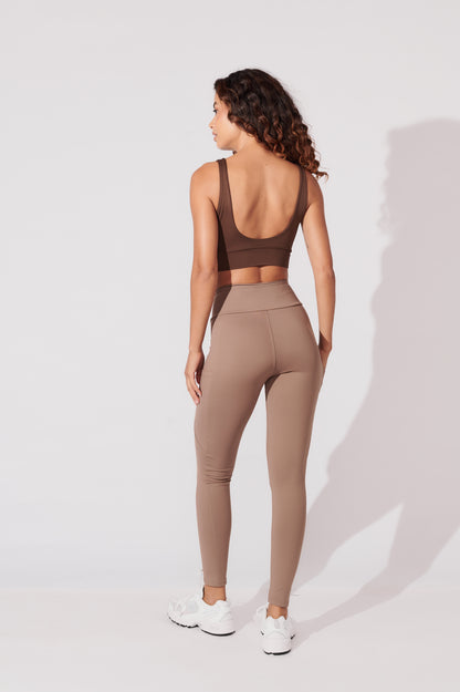 Calca Legging 6 Bolsos Marrom Cacau
