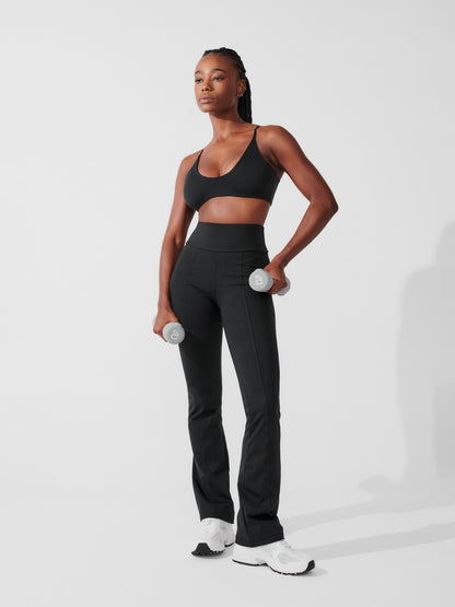 Conjunto Calça Bailarina Preto + Top Slim Preto
