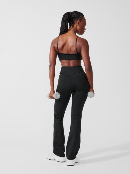 Conjunto Calça Bailarina Preto + Top Slim Preto