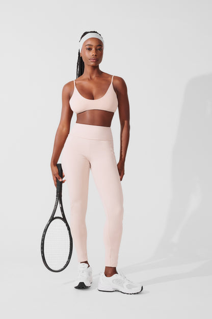 Conjunto Calça Legging de Compressão Bege + Top Slim Bege