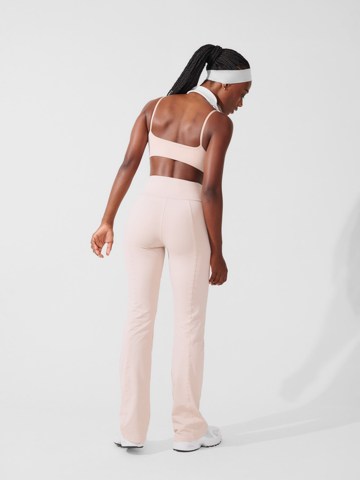 Conjunto Calça Bailarina Bege + Top Slim Bege