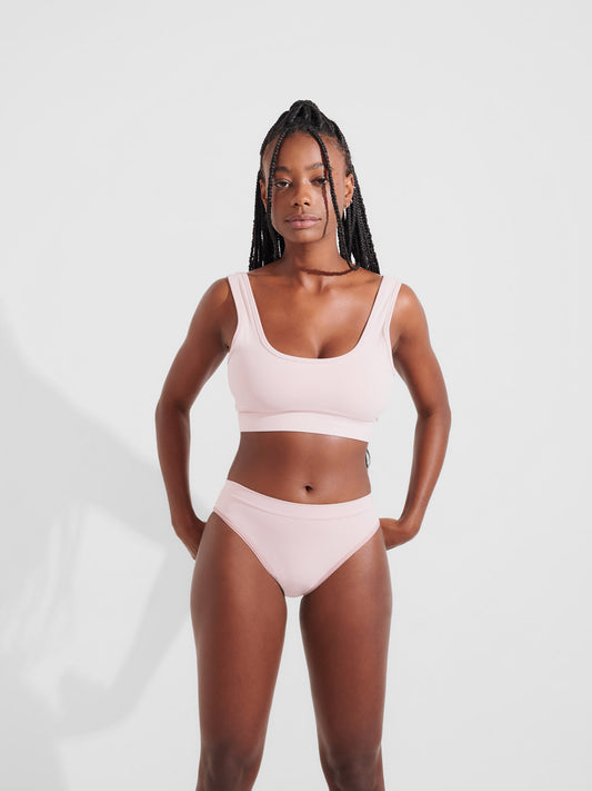 Conjunto Calcinha Calecon Sem Costura Premium Rose + Sutiã Modelador Premium Rose