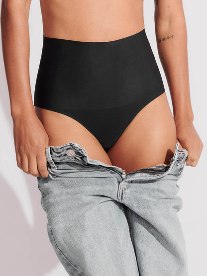 Kit com 10 Calcinhas Caleçon Modeladora Sem Costura Segunda Pele Preto - R$90,90 cada