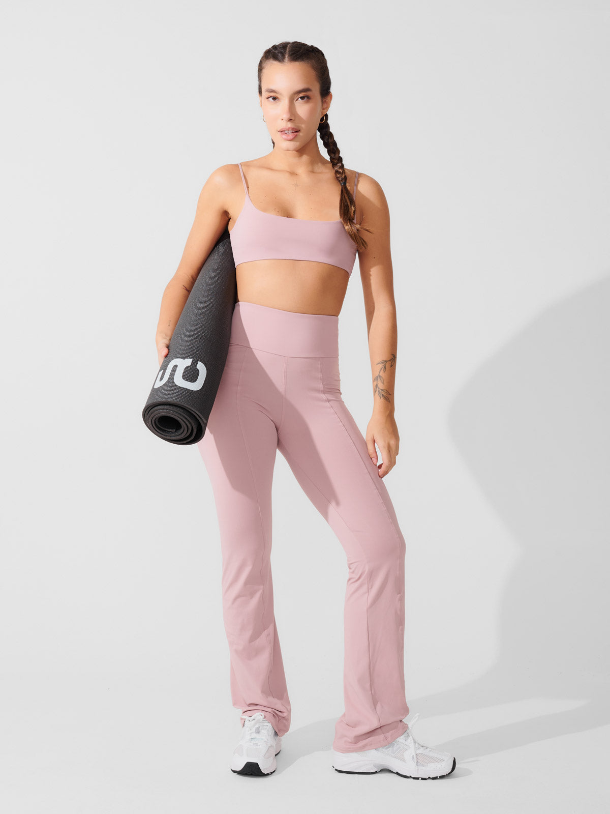 Conjunto Calca Bailarina Rose + Top Alça Dupla Rose