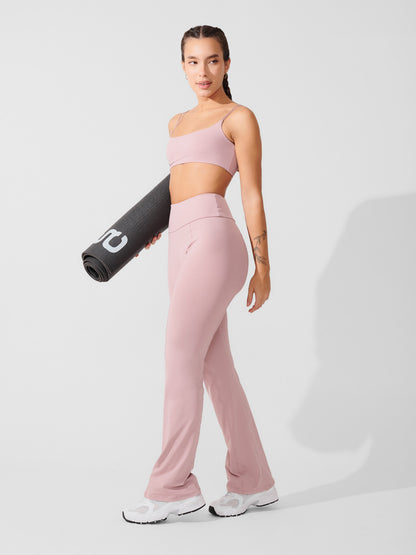 Conjunto Calca Bailarina Rose + Top Alça Dupla Rose