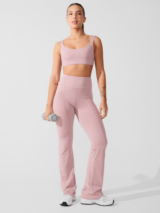 Conjunto Calça Bailarina Rose + Top Ampla Cobertura Rose