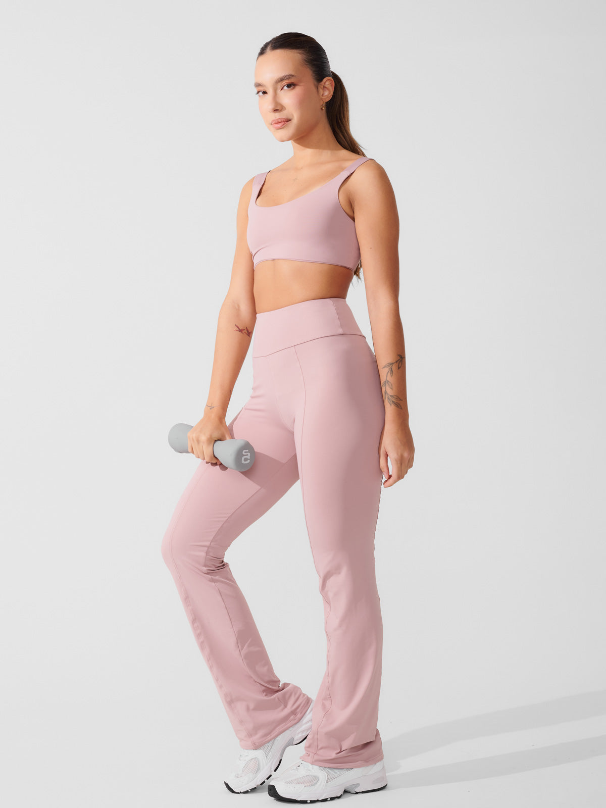 Conjunto Calça Bailarina Rose + Top Ampla Cobertura Rose