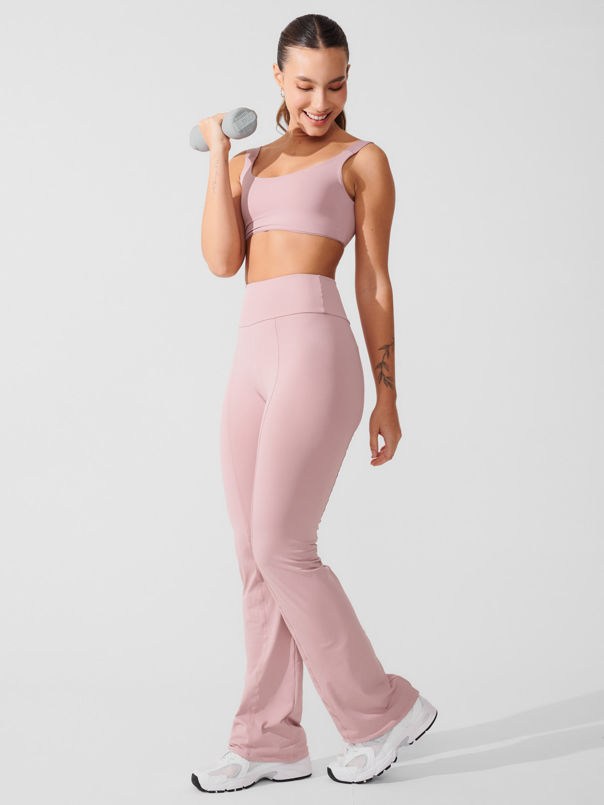 Conjunto Calça Bailarina Rose + Top Ampla Cobertura Rose
