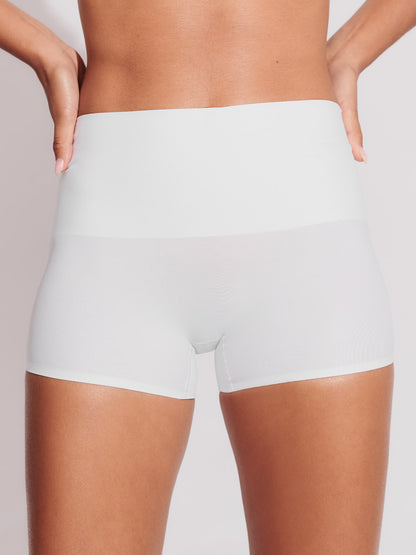 Kit com 6 Calcinhas Boxer Redutora Sem Costura Segunda Pele Branco - R$71,90 Cada