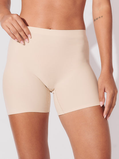 Kit com 6 Calcinhas Shorts Sem Costura Segunda Pele (3 Preto e 3 Bege) - R$63,90 Cada