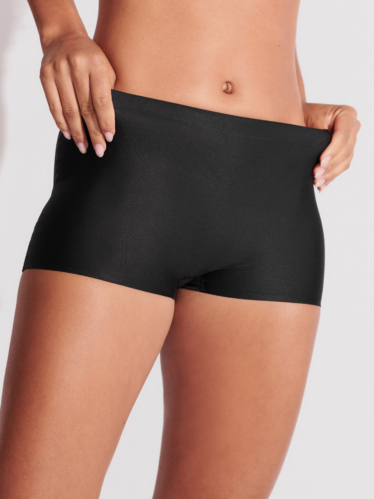 Calcinha Boxer Boyshort Sem Costura Segunda Pele Preto