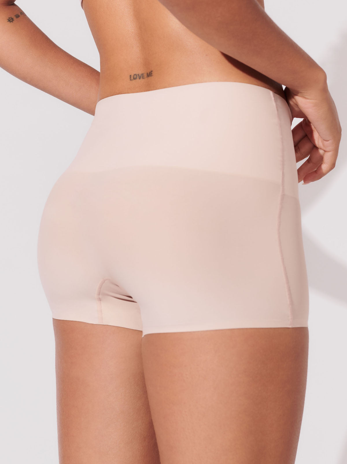Kit com 3 Calcinhas Boxer Redutora Sem Costura Segunda Pele Rose - R$80,90 Cada