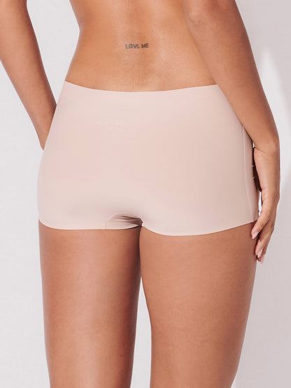Calcinha Boxer Boyshort Sem Costura Segunda Pele Rose
