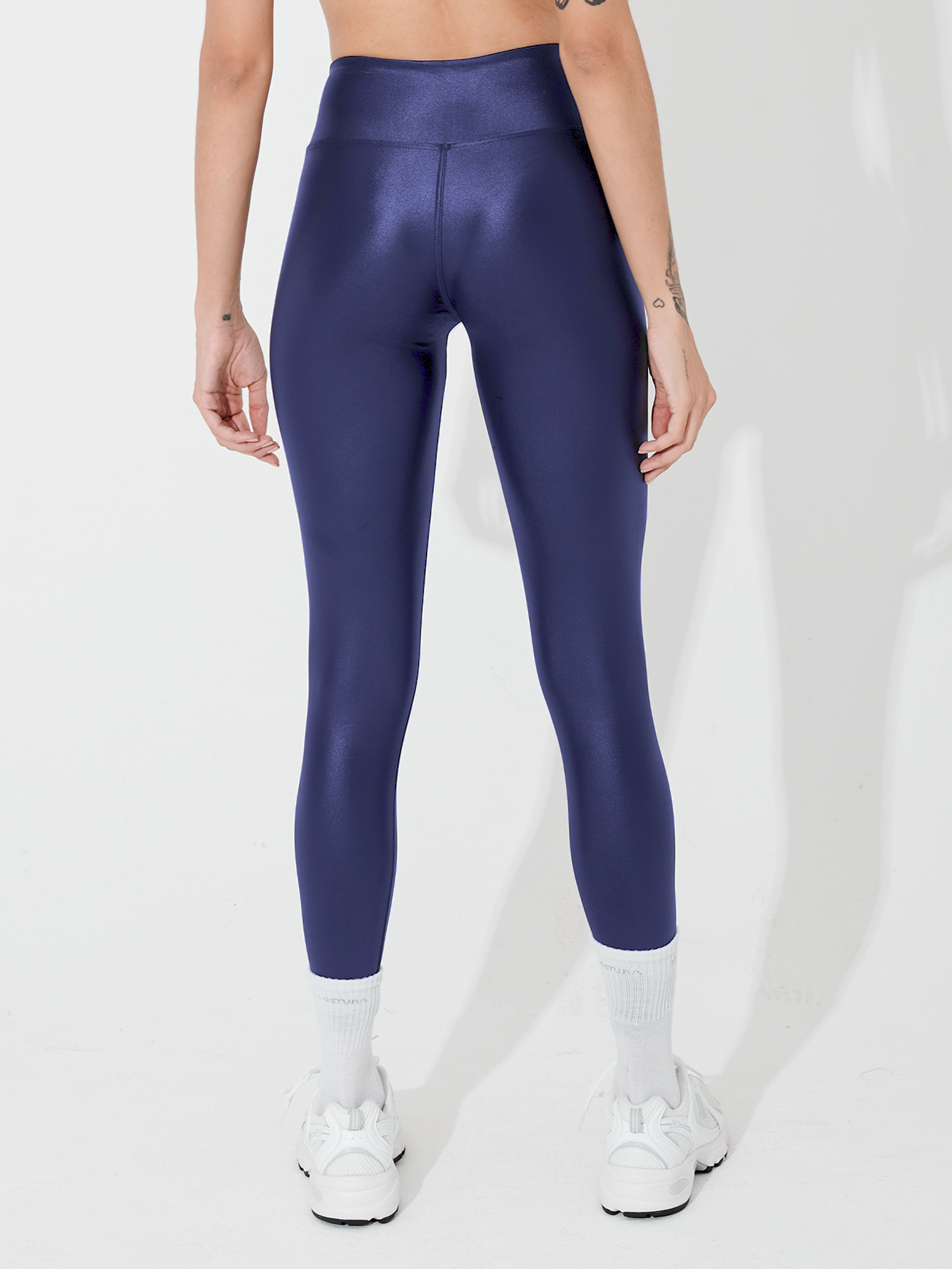 Calça Legging Brilho Cirre Azul Marinho
