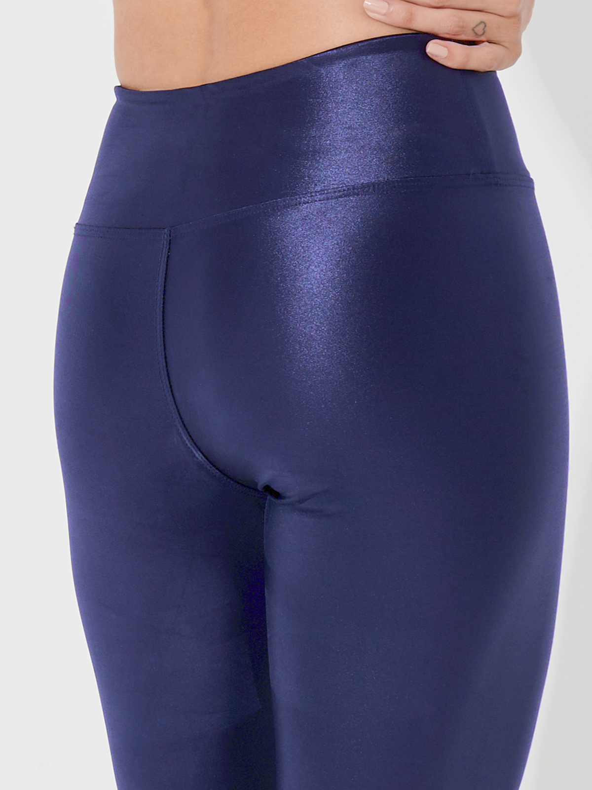 Calça Legging Brilho Cirre Azul Marinho