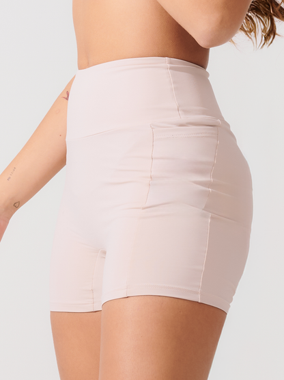 Bermuda de Compressão com Forro Bege