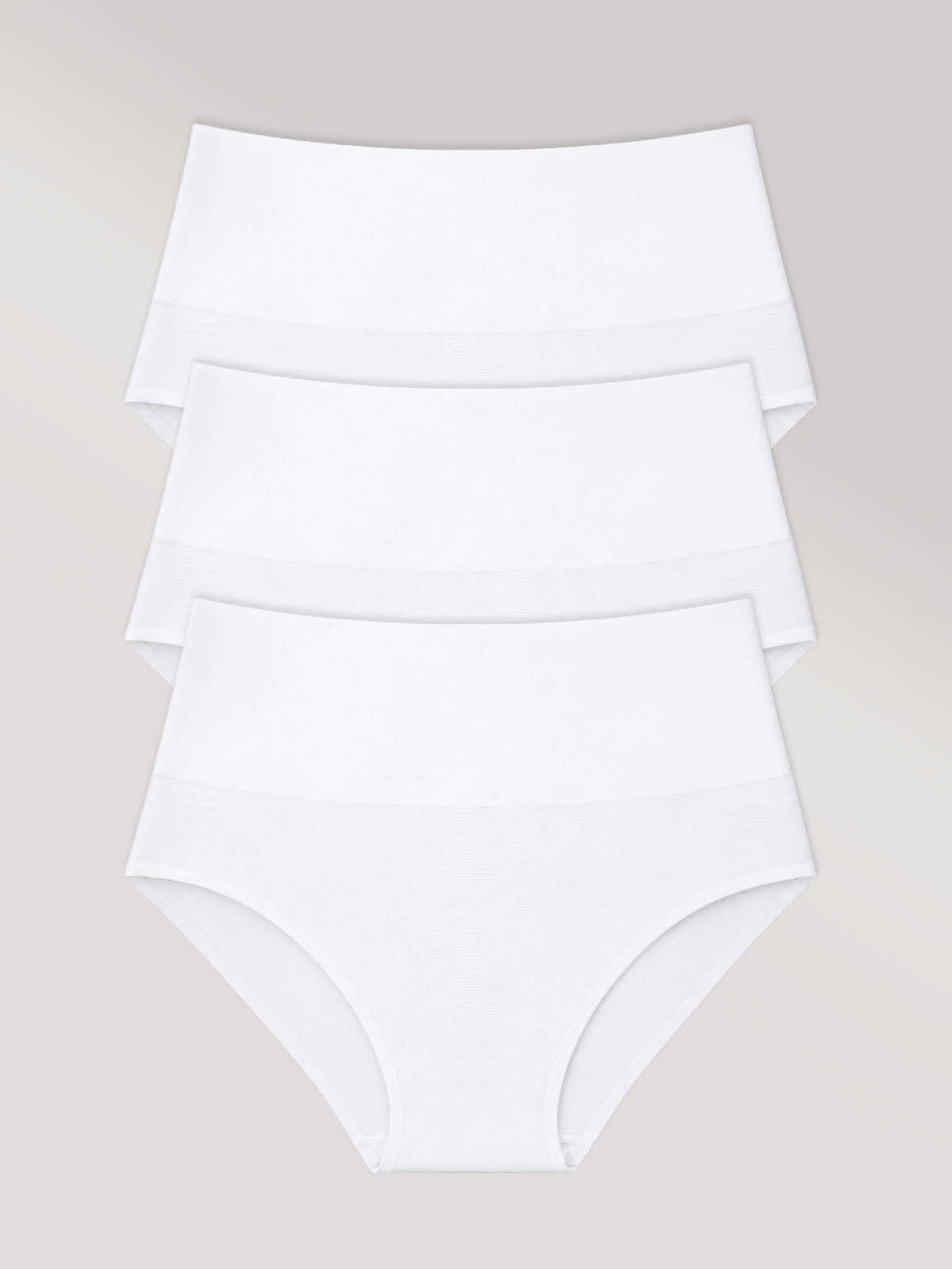 Kit com 3 Calcinhas Biquíni Redutora Sem Costura Segunda Pele Branco - R$41,96 cada