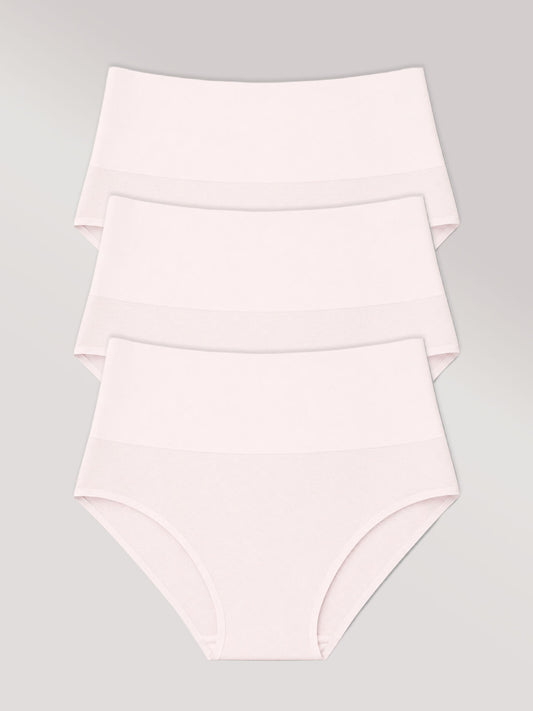 Kit com 3 Calcinhas Biquíni Redutora Sem Costura Segunda Pele Rose - R$32,96 cada