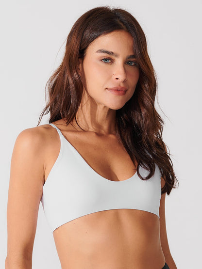 Top Slim Fitness com Alças Finas Branco
