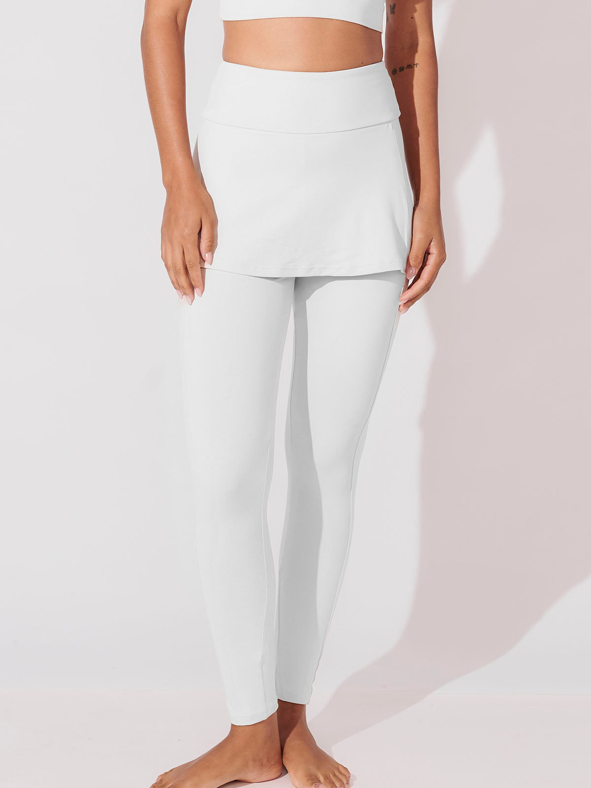Calça Legging com Tapa Bumbum Branco
