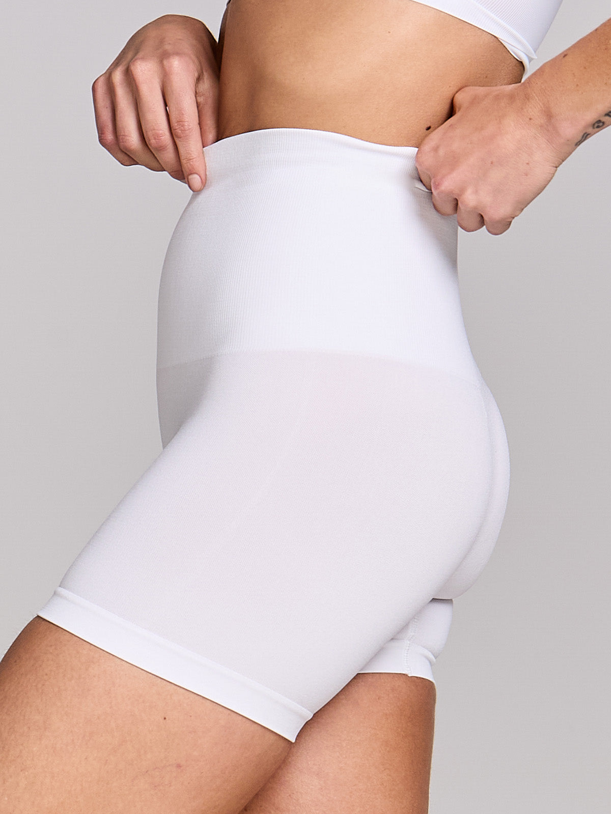 Calcinha Boxer Modeladora Sem Costura Premium Branco