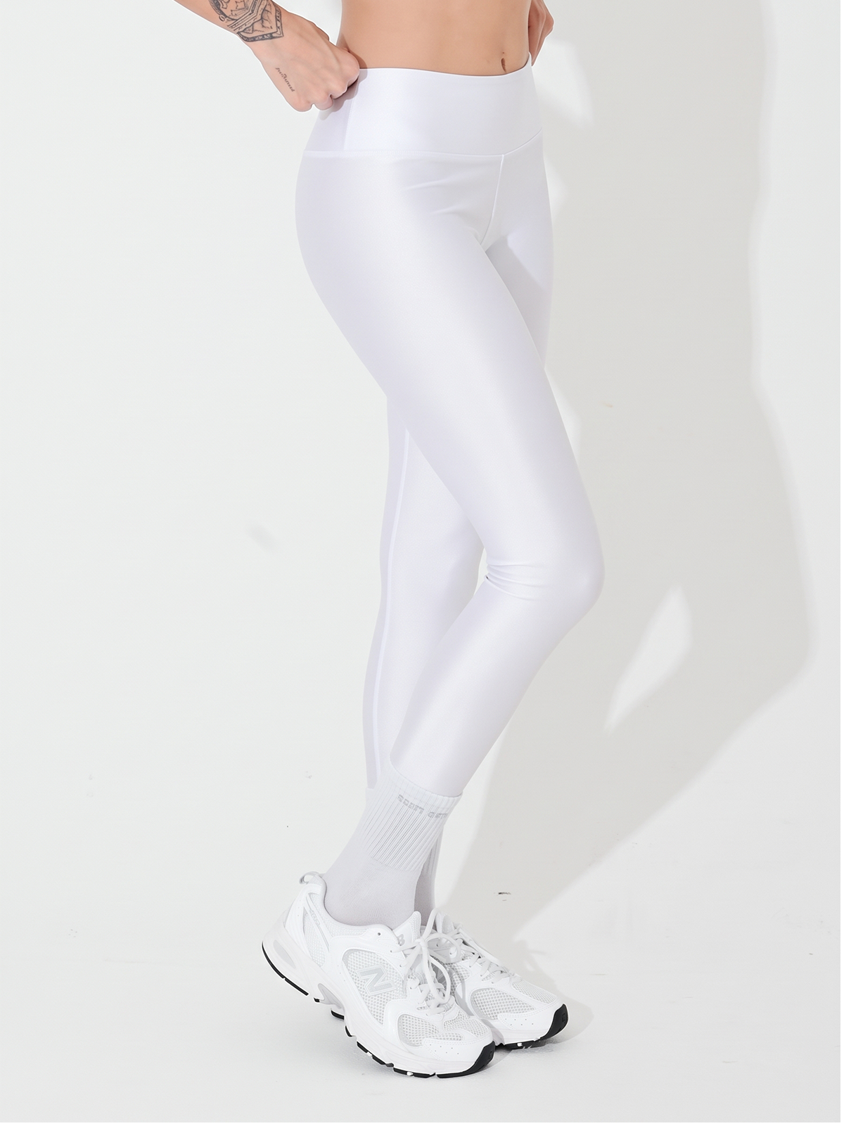 Calça Legging Brilho Cirre Branco
