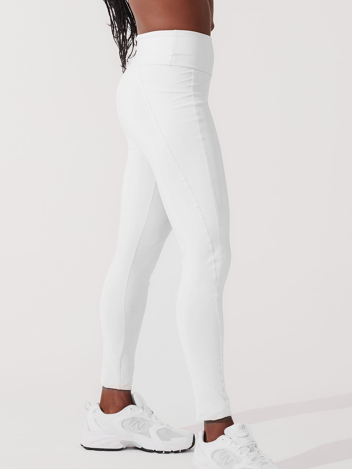 Calça Legging de Compressão com Forro Branco