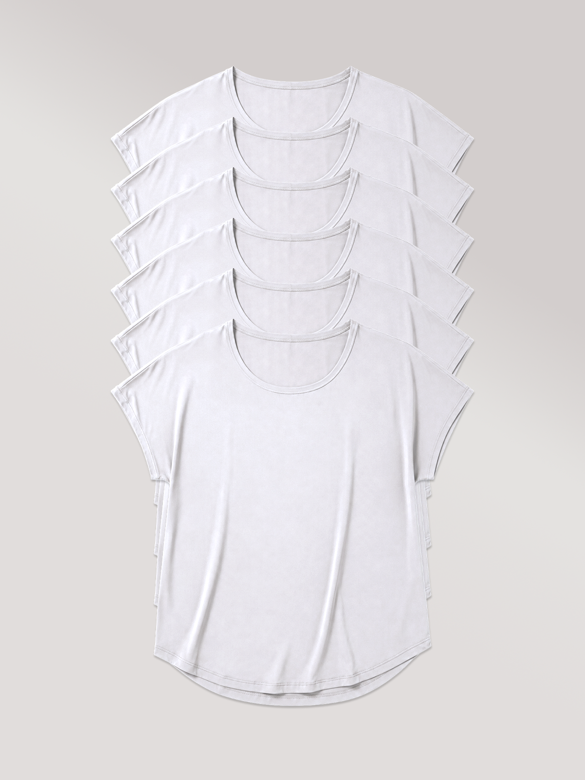 Kit com 6 T-Shirts Essencial Alongada Branco