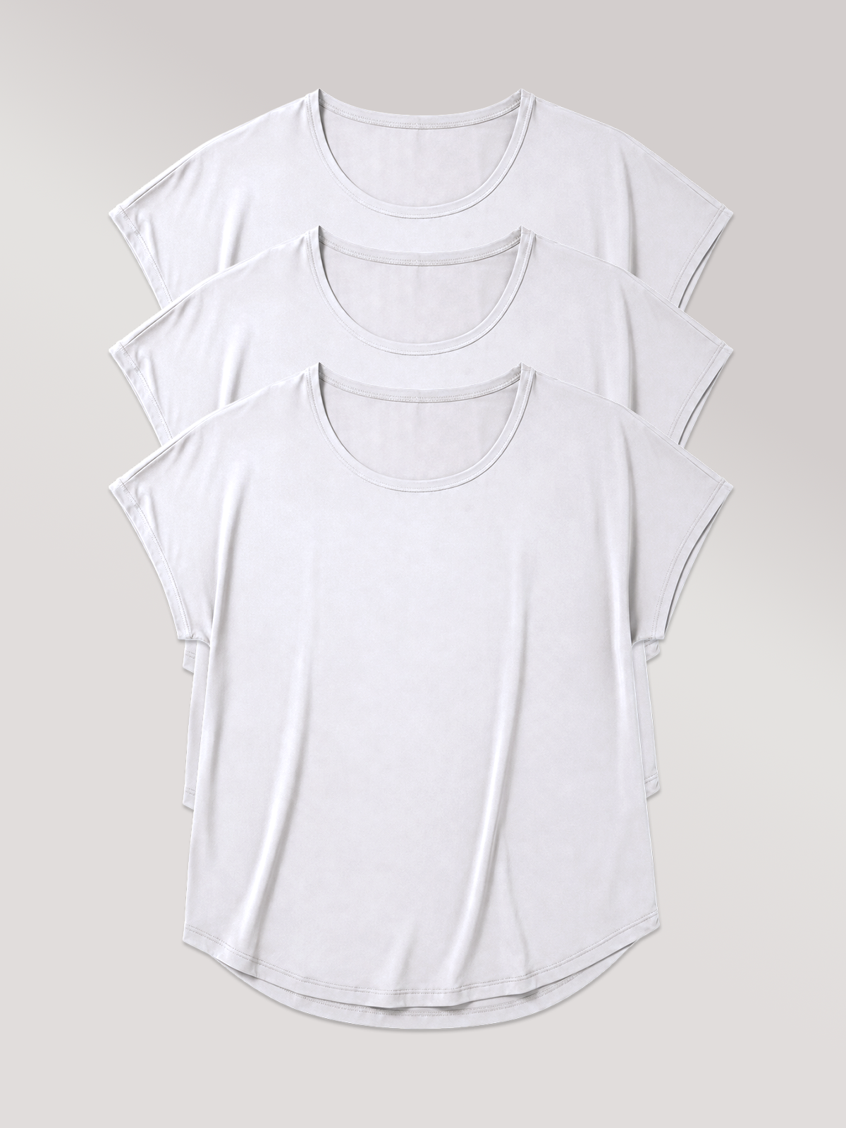 Kit com 3 T-Shirts Essencial Alongada Branco