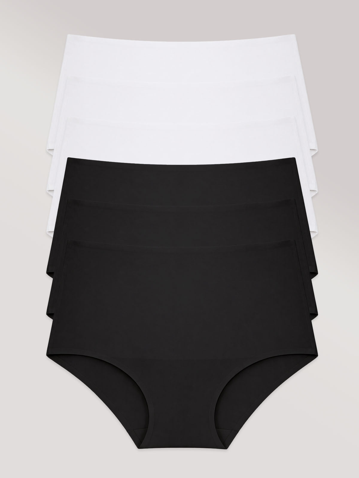 Kit com 6 Calcinhas Caleçon Modeladora Sem Costura Segunda Pele (3 Preto e 3 Branco) - R$51,98 cada