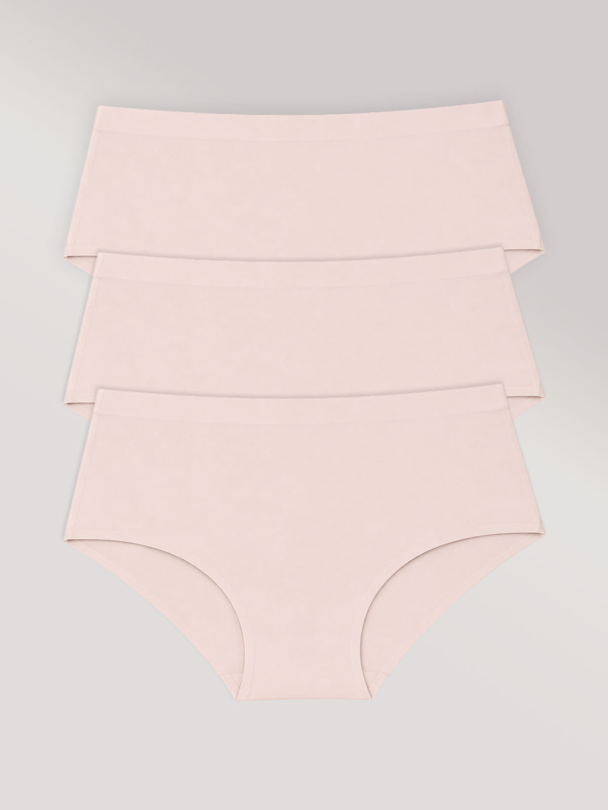 Kit com 3 Calcinhas Caleçon Sem Costura Segunda Pele Rose - R$41,96 Cada