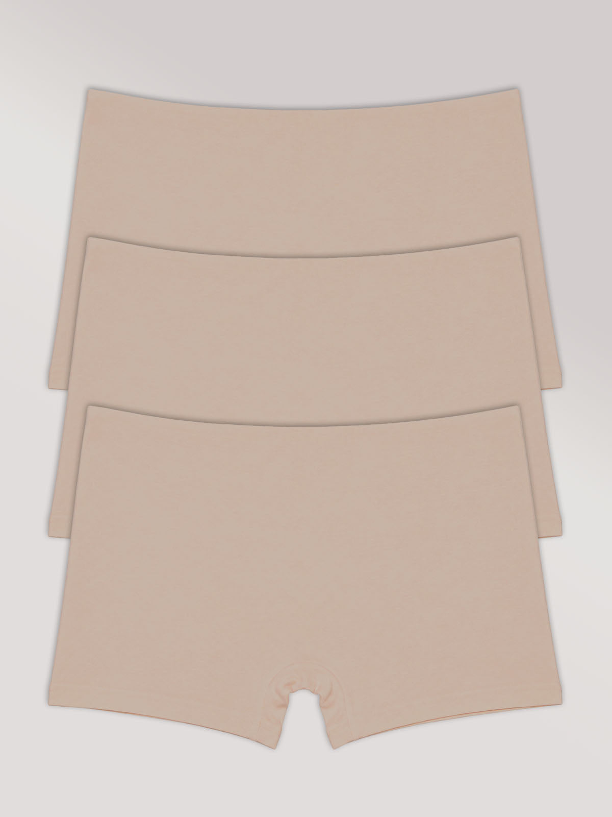 Kit com 3 Calcinhas Boyshort Boxer Algodão Premium Sem Costura Marrom Cacau
