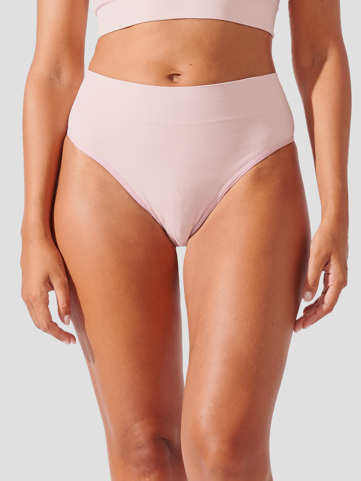 Kit com 10 Calcinhas Fio Dental Redutora Canelado Sem Costura Premium (5 Preto e 5 Rose)