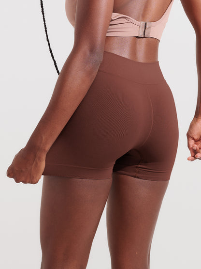 Calcinha Boxer Sem Costura Premium Marrom Café
