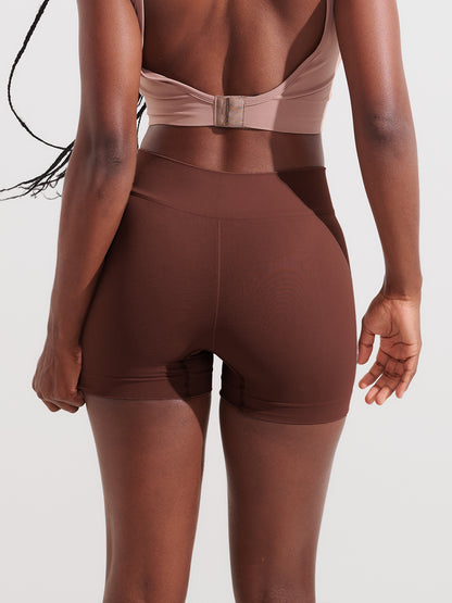 Calcinha Boxer Sem Costura Premium Marrom Café