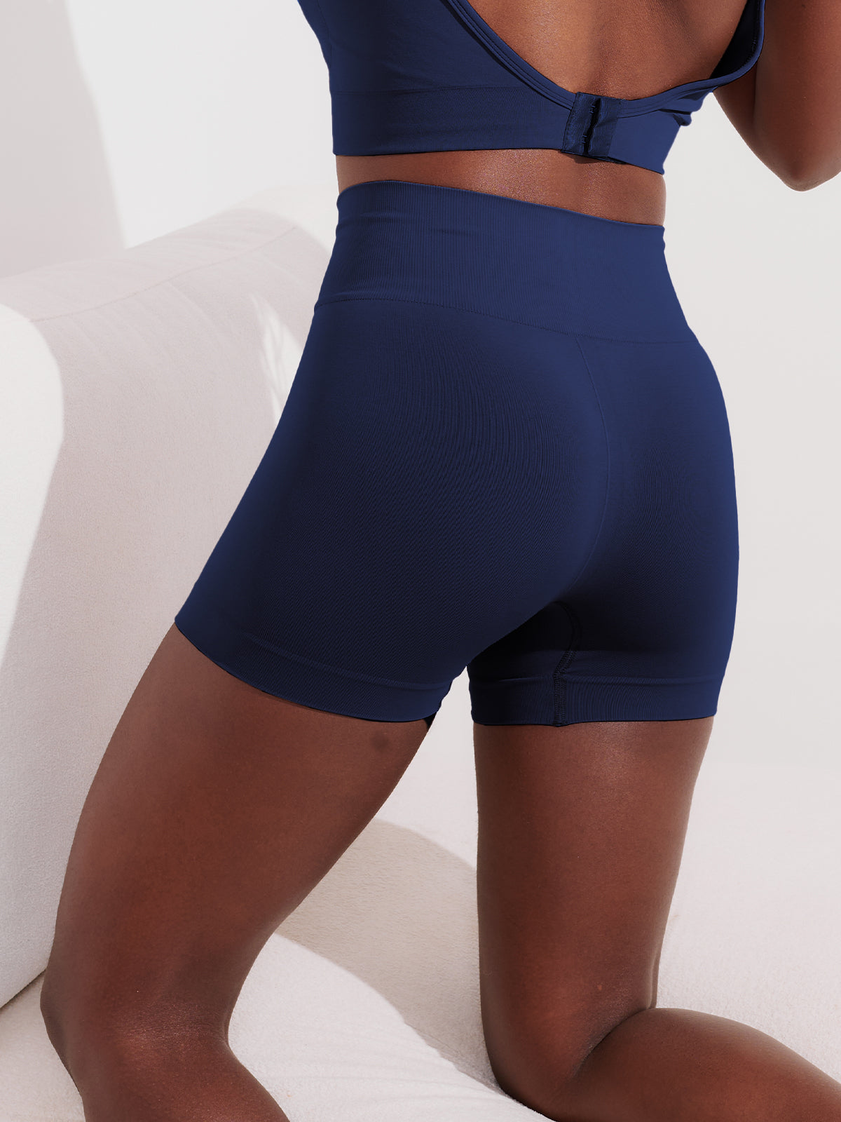 Calcinha Boxer Redutora Sem Costura Premium Azul Marinho