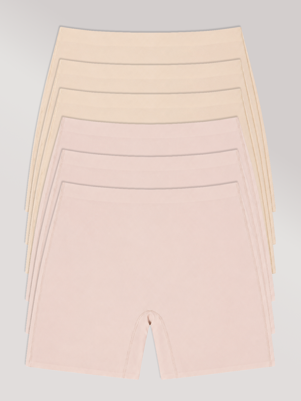 Kit com 6 Calcinhas Shorts Sem Costura Segunda Pele (3 Bege e 3 Rose) - R$63,90 Cada