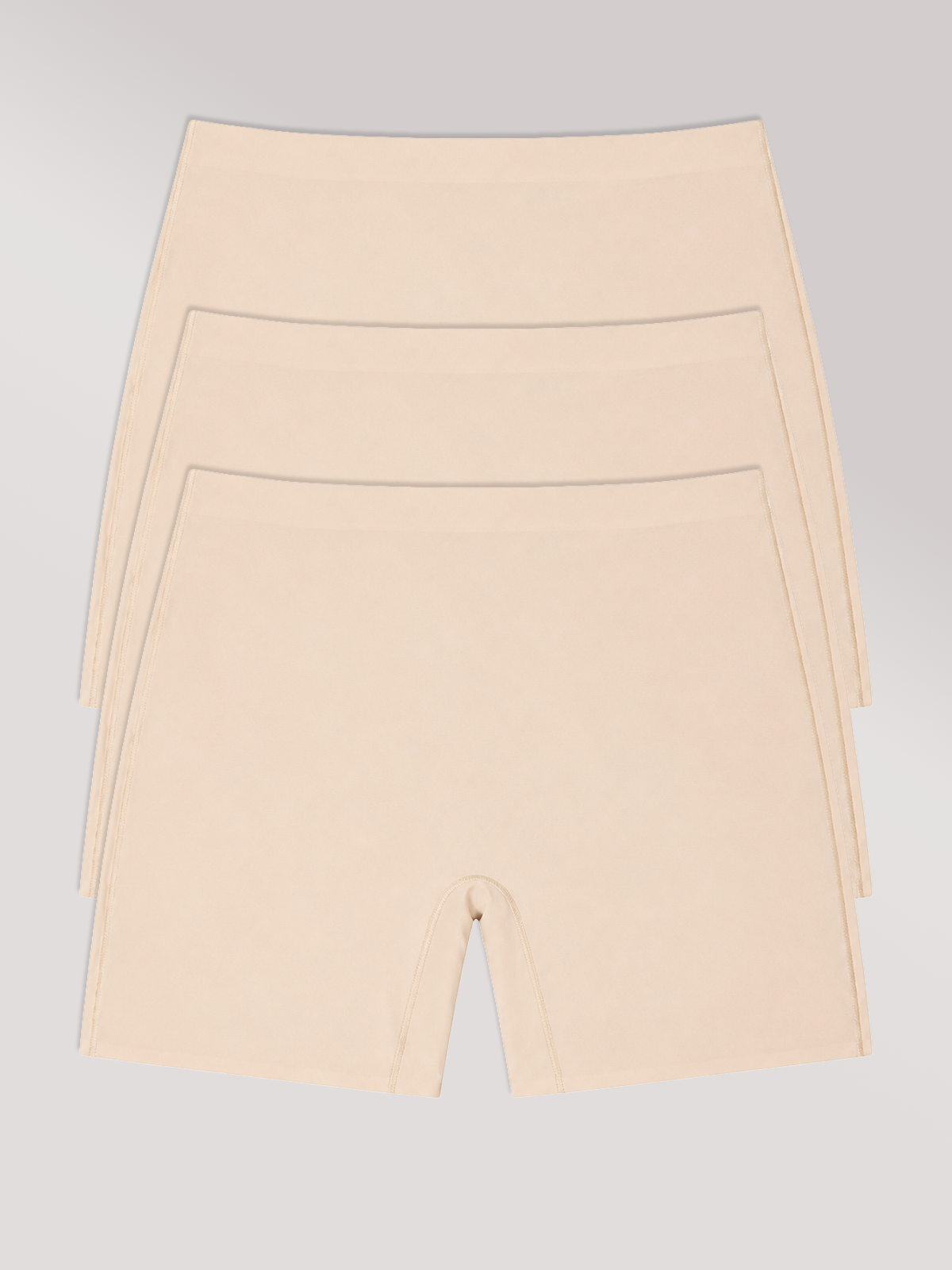 Kit com 3 Calcinhas Shorts Sem Costura Segunda Pele Bege - R$71,90 Cada