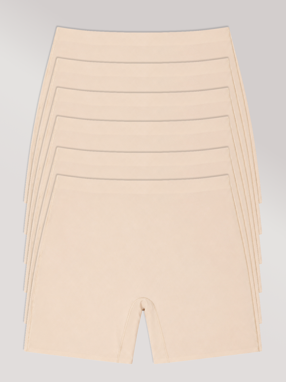 Kit com 6 Calcinhas Shorts Sem Costura Segunda Pele Bege - R$63,90 Cada