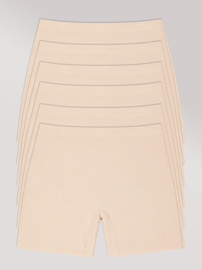 Kit com 6 Calcinhas Shorts Sem Costura Segunda Pele Bege - R$63,90 Cada