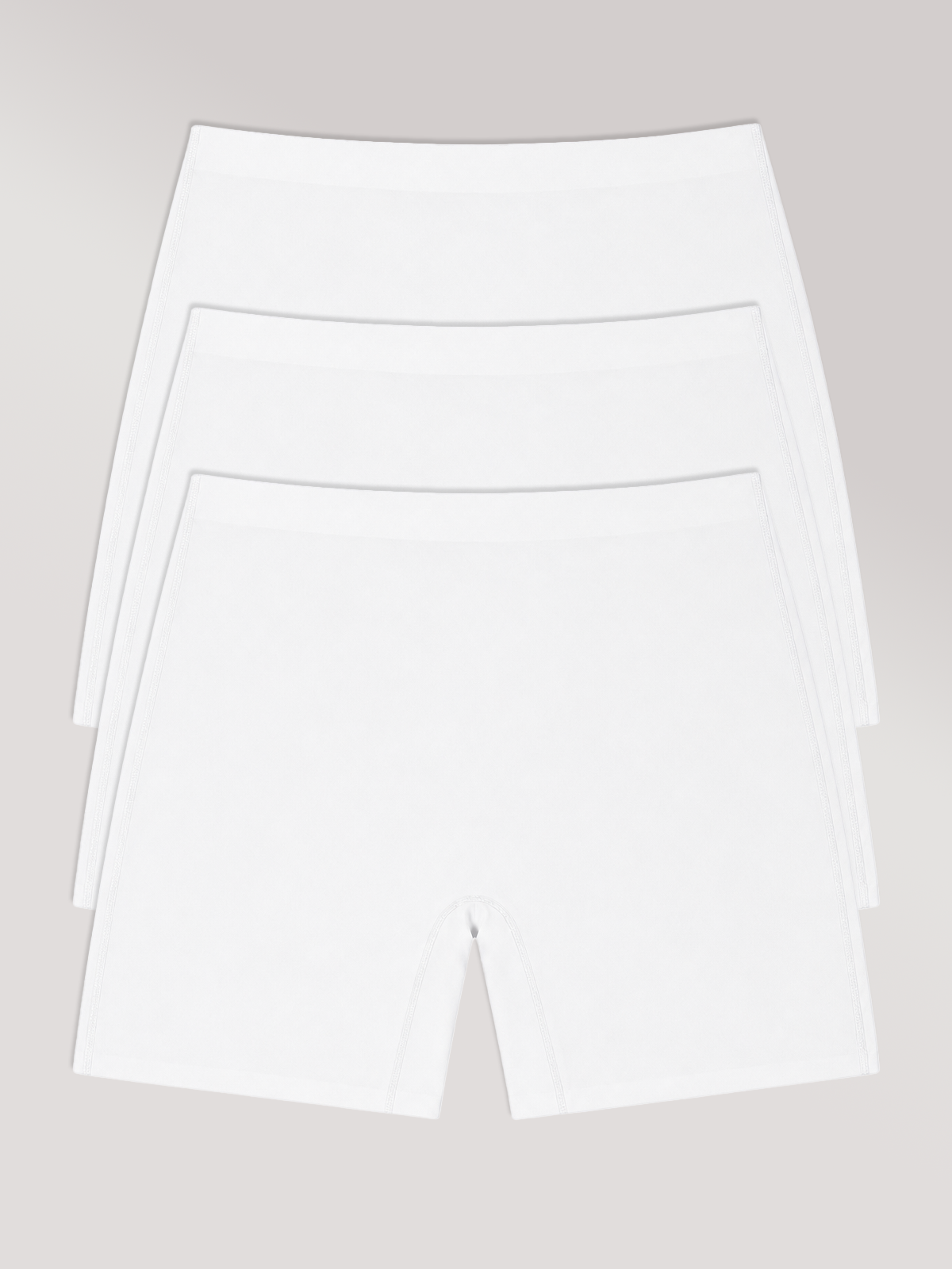 Kit com 3 Calcinhas Shorts Sem Costura Segunda Pele Branco - R$71,90 Cada