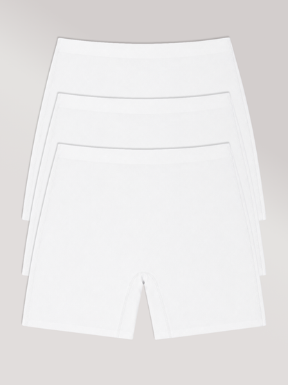 Kit com 3 Calcinhas Shorts Sem Costura Segunda Pele Branco - R$71,90 Cada