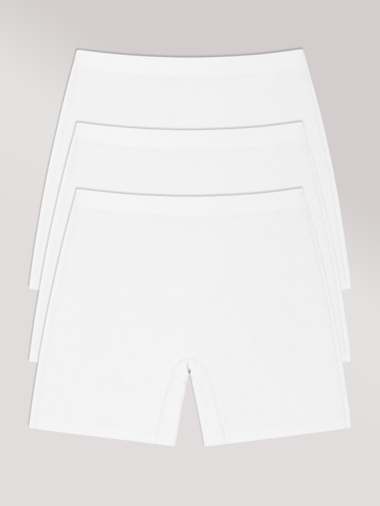 Kit com 3 Calcinhas Shorts Sem Costura Segunda Pele Branco - R$71,90 Cada