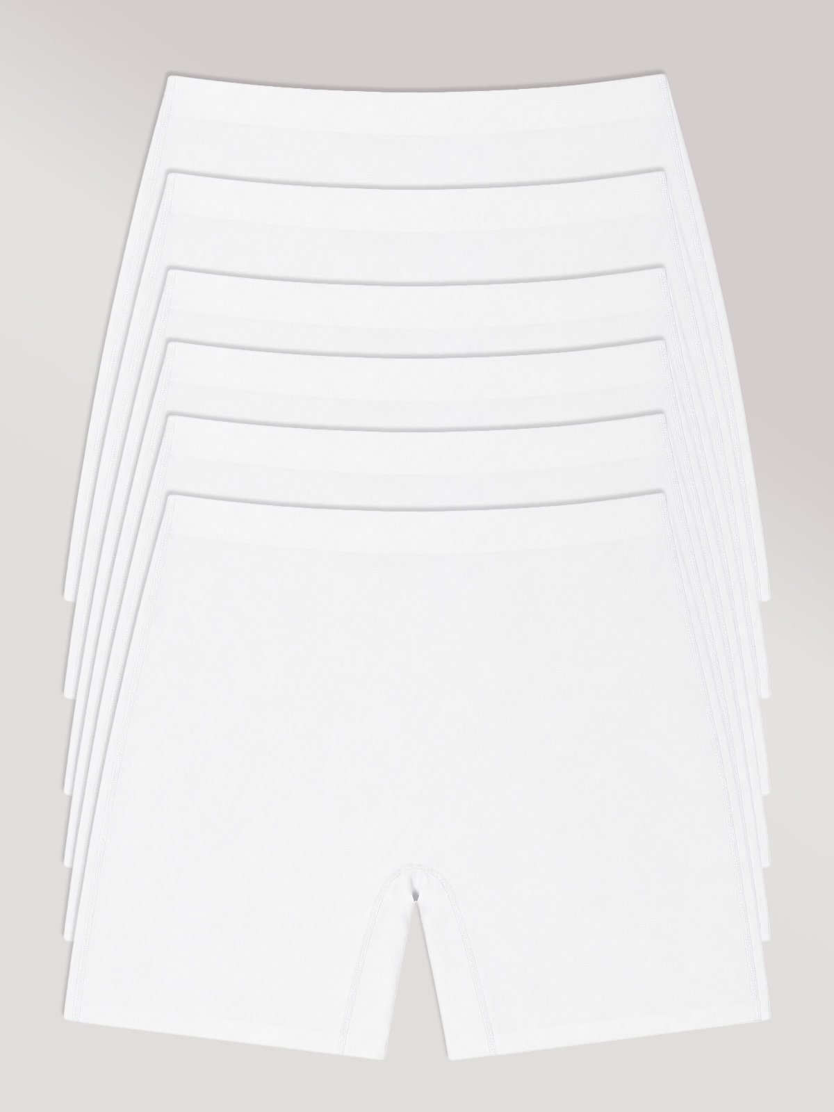 Kit com 6 Calcinhas Shorts Sem Costura Segunda Pele Branco - R$63,90 Cada