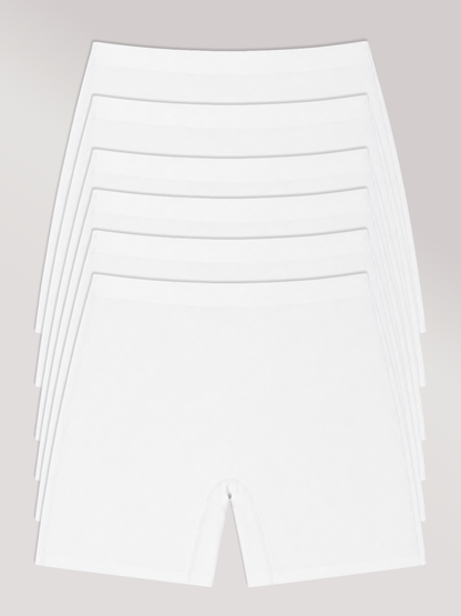 Kit com 6 Calcinhas Shorts Sem Costura Segunda Pele Branco - R$63,90 Cada