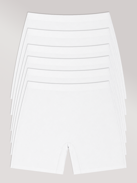 Kit com 6 Calcinhas Shorts Sem Costura Segunda Pele Branco - R$63,90 Cada