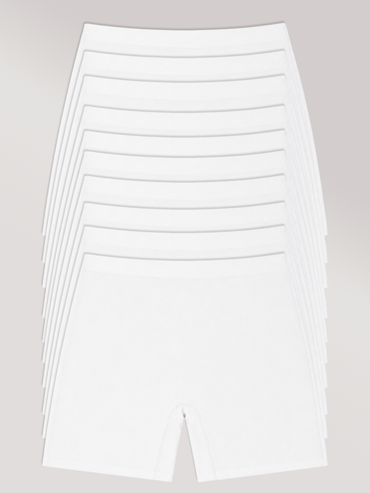 Kit com 10 Calcinhas Shorts Sem Costura Segunda Pele Branco - R$59,90 Cada