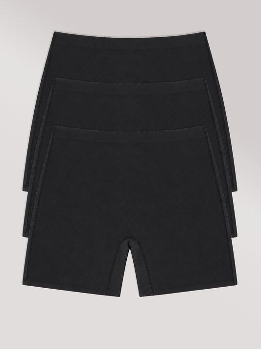 Kit com 3 Calcinhas Shorts Sem Costura Segunda Pele Preto - R$71,90 Cada