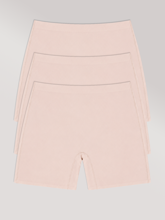 Kit com 3 Calcinhas Shorts Sem Costura Segunda Pele Rose - R$71,90 Cada